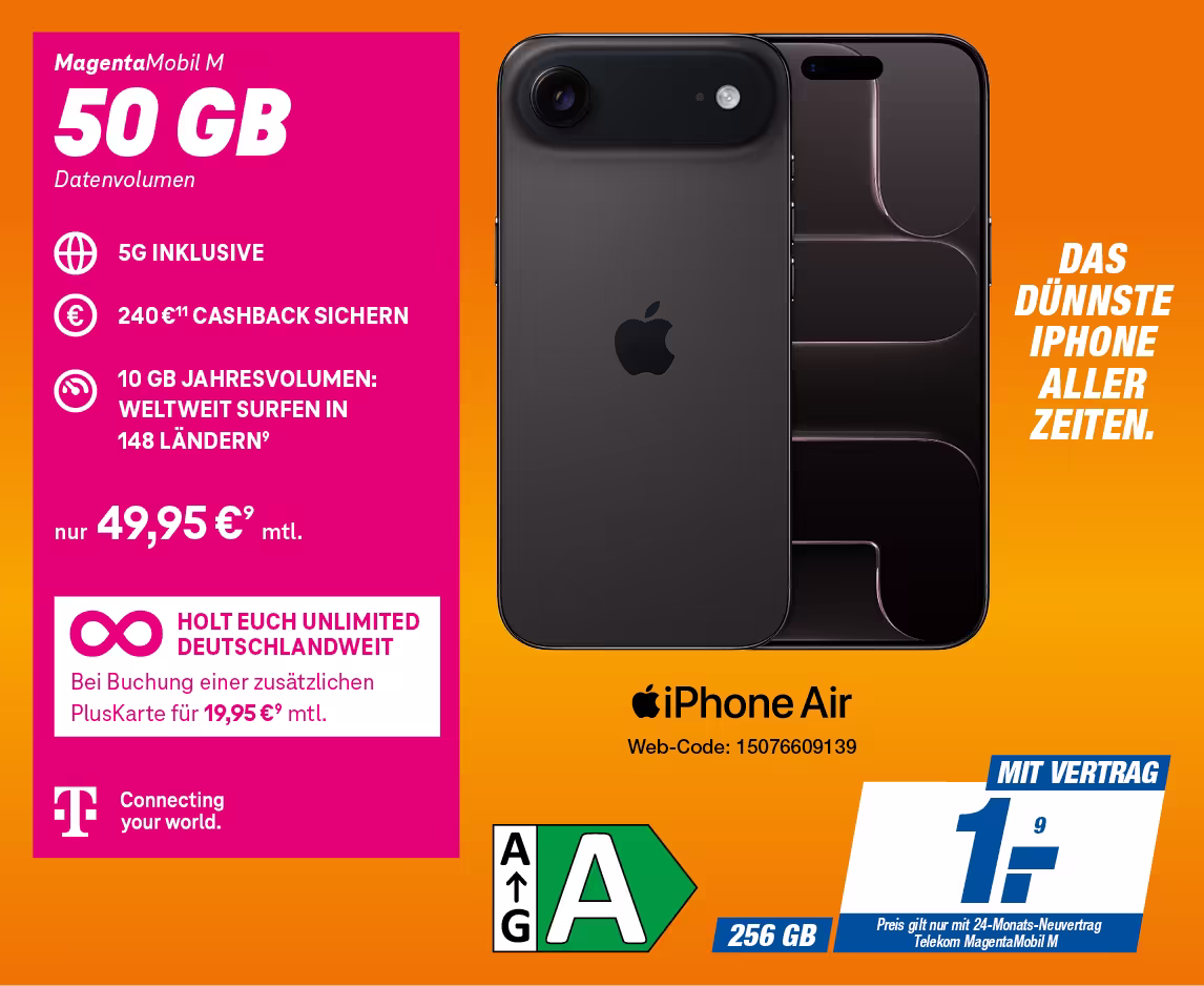 iPhone Air mit Telekom MagentaMobil M