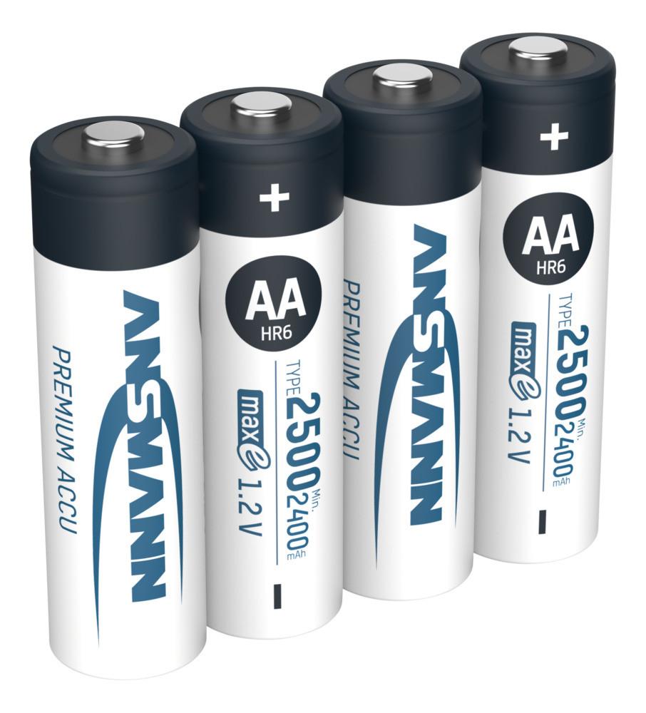 NiMH Akku Mignon AA Typ 2500 (min. 2400 mAh) maxE 4er Blister Akku