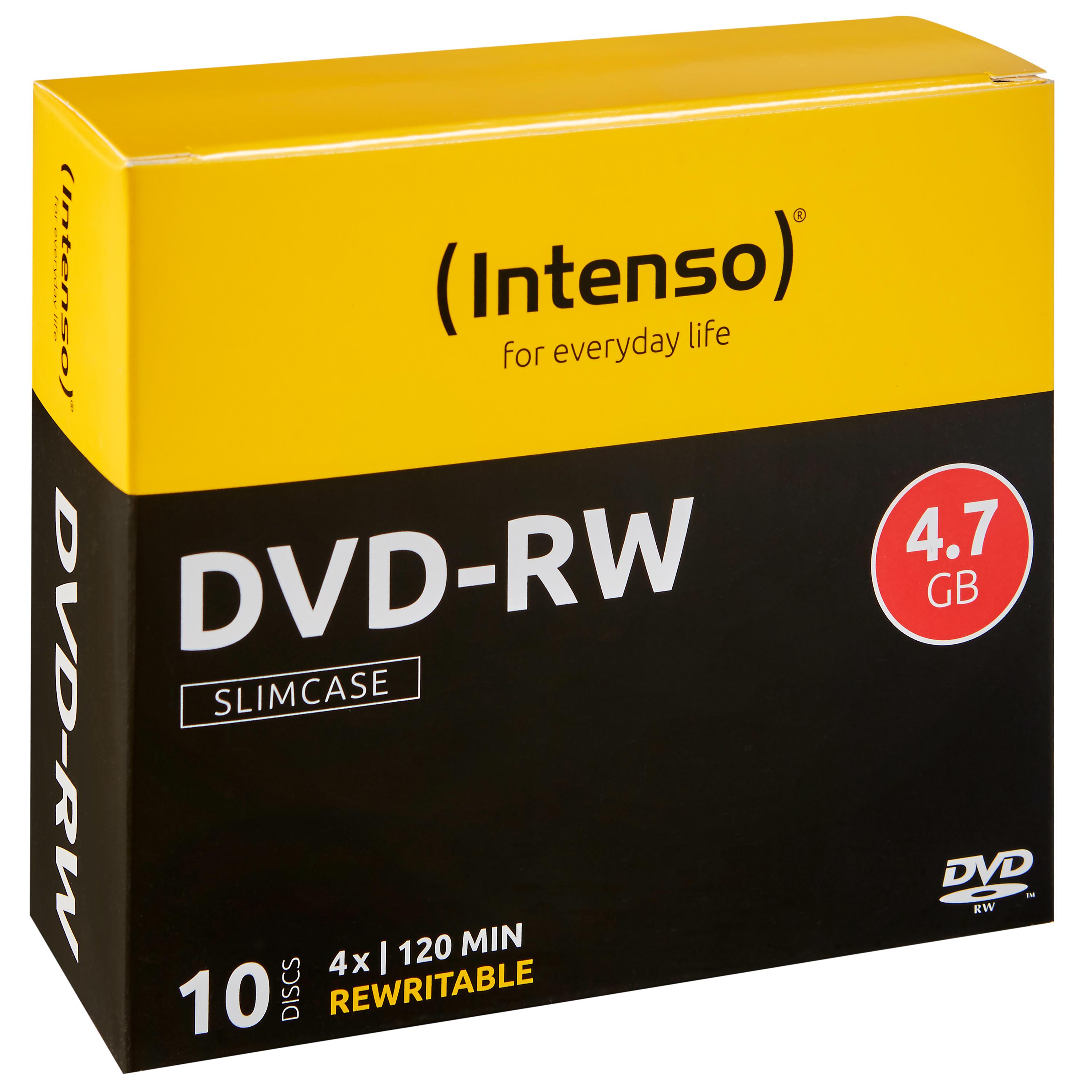 DVD-RW 4,7GB, 4X, 10er Slimcase DVD-Rohlinge