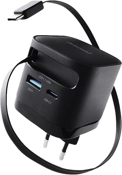 Power Adapter W65ACIC GaN Kompaktes Schnellladegerät mit 65 W Leistung, Schwarz