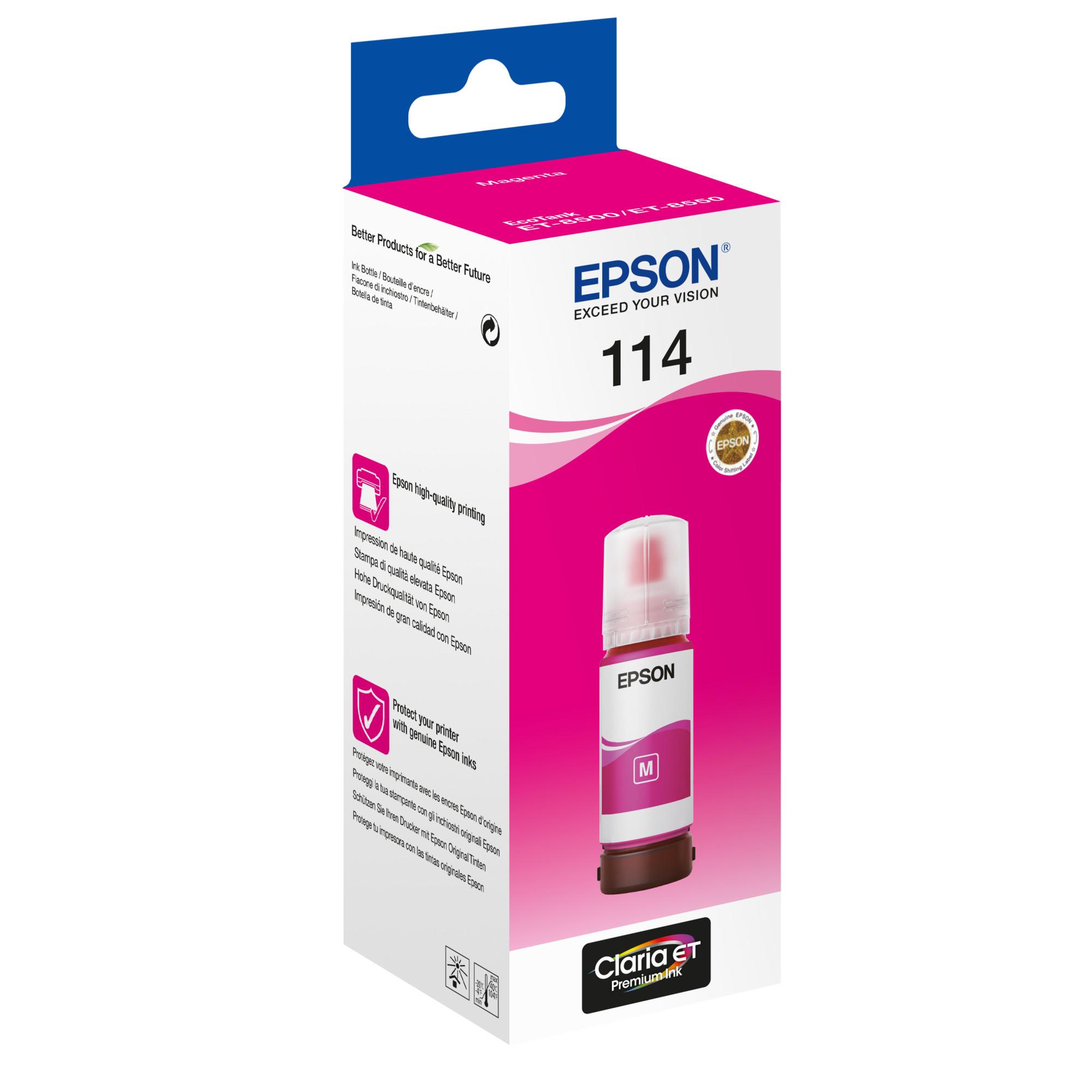 114 EcoTank Magenta Tintenflasche (C13T07B340)
