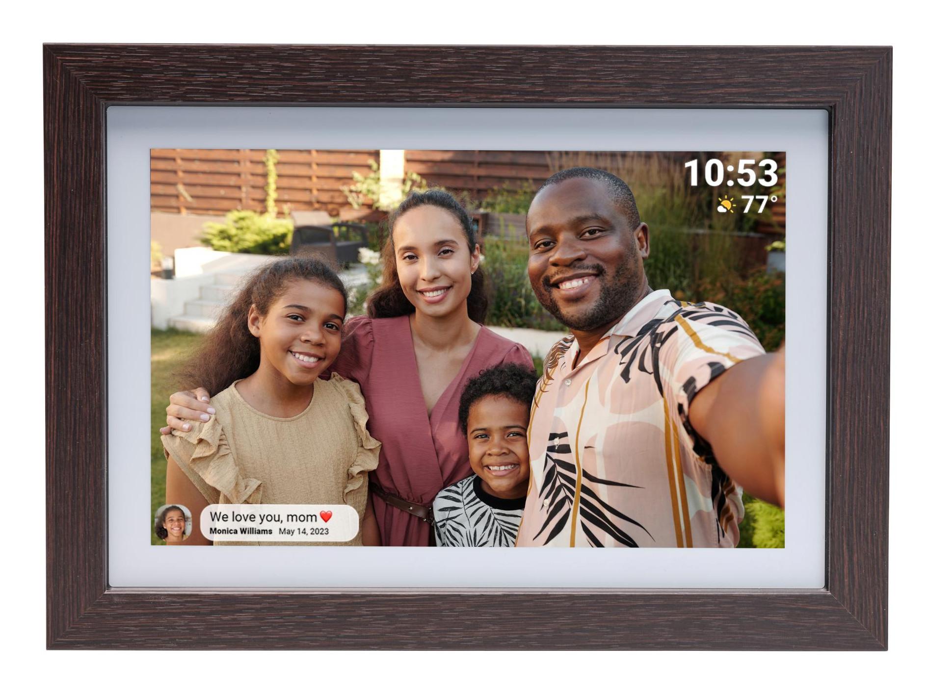 Denver PFF-1042LW dunkles Holz Digitaler Bilderrahmen