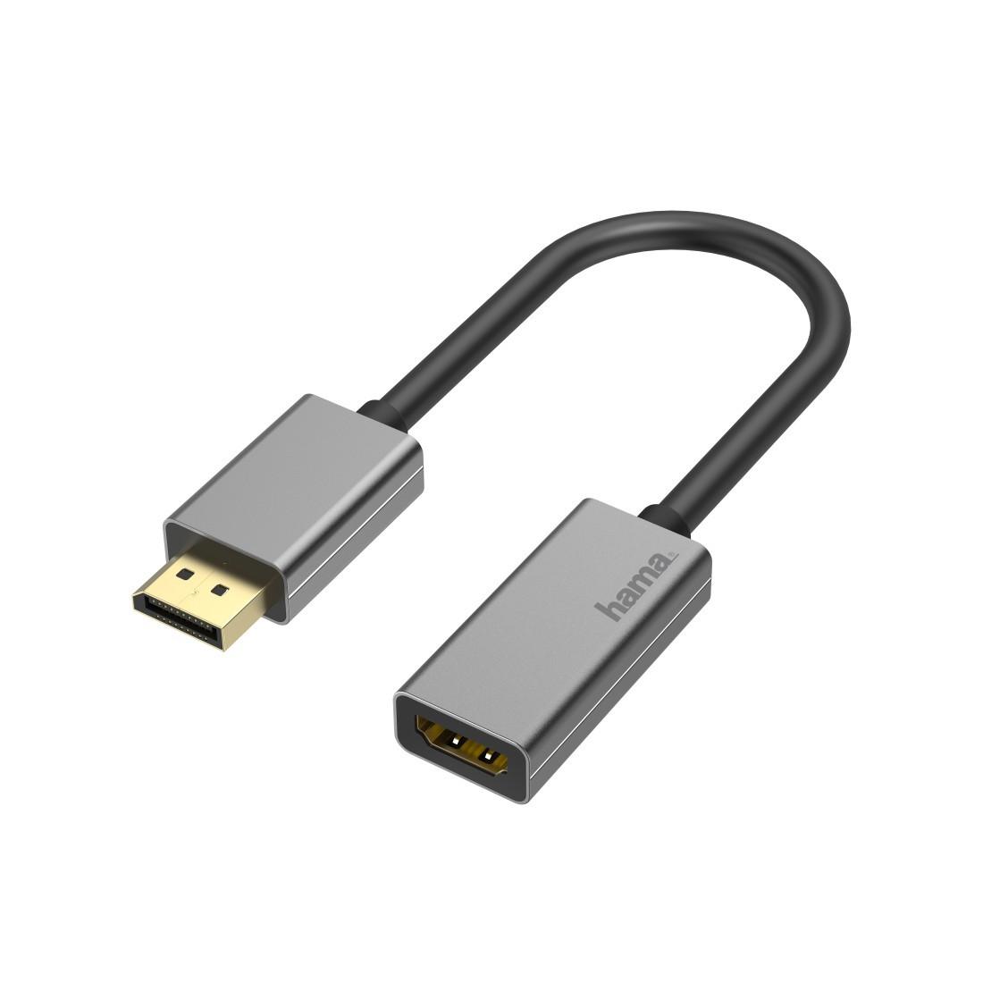Video-Adapter, DisplayPort-Stecker - HDMI™-Buchse, Ultra-HD 4K@60Hz, Alu (00200329)
