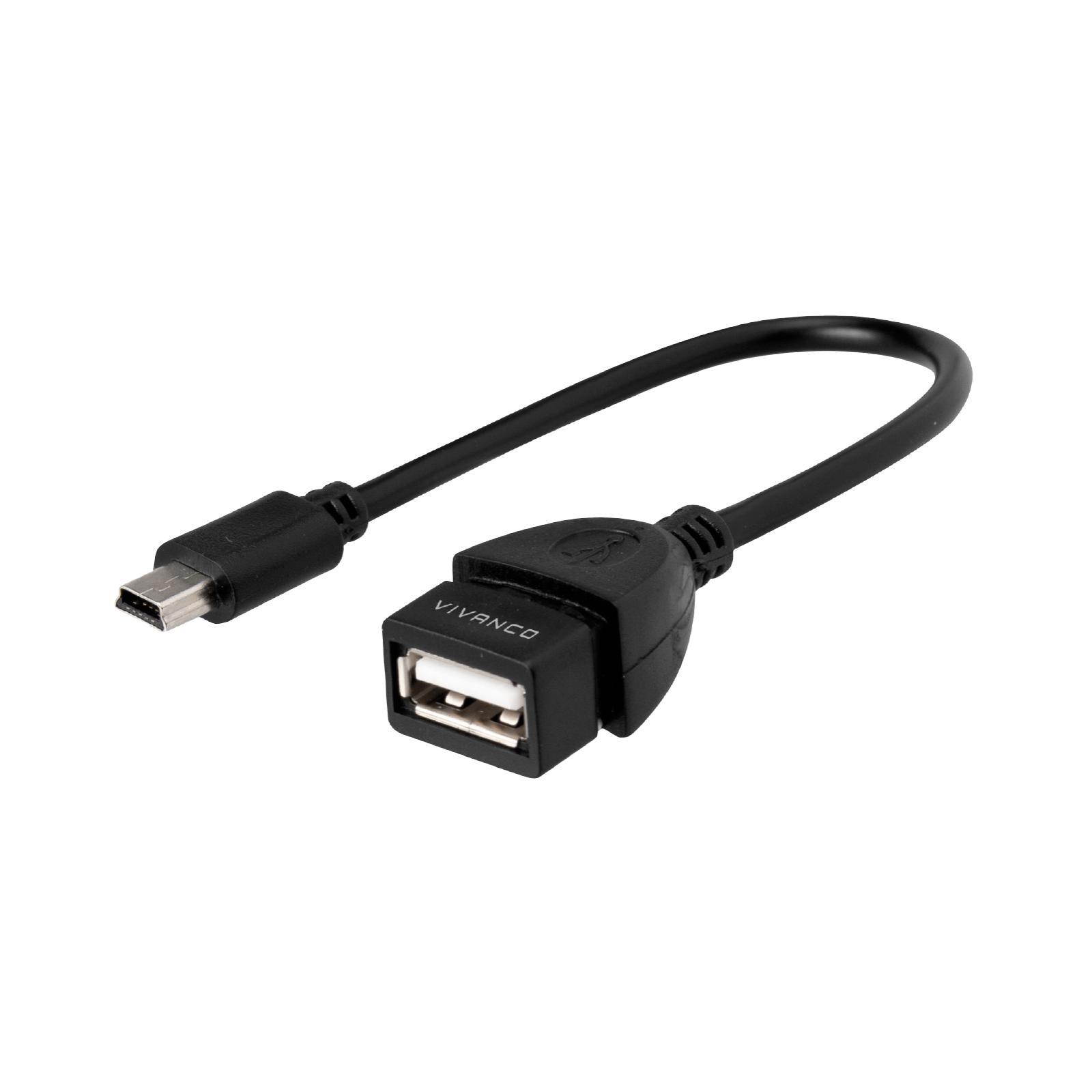 USB-B-auf-USB-A-Adapter 0,1 m, Schwarz