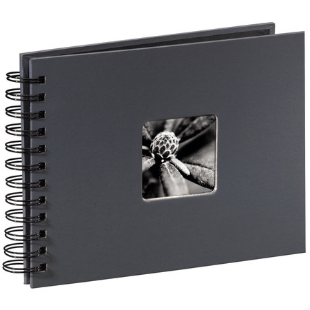 Spiral-Album "Fine Art", 24 x 17 cm, 50 schwarze Seiten, grau