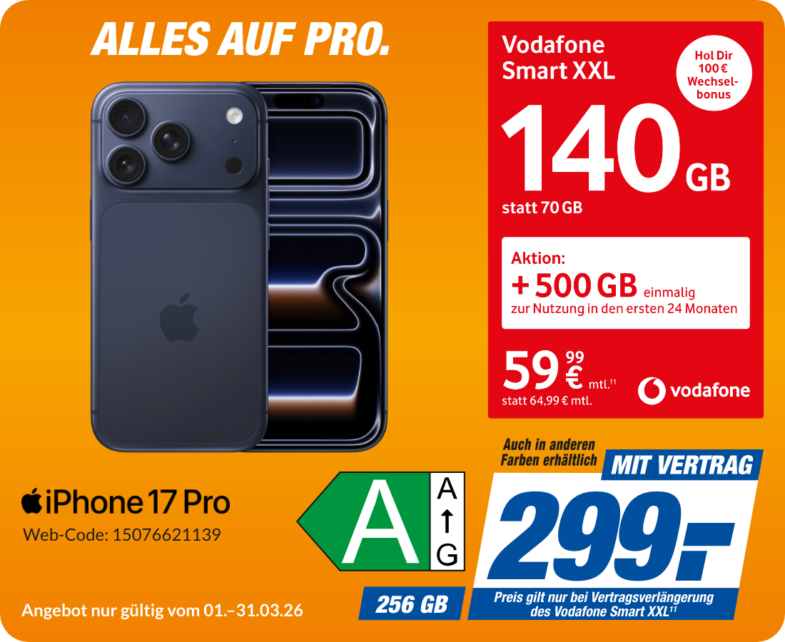 iPhone 17 Pro mit Smart XXL für 299€!