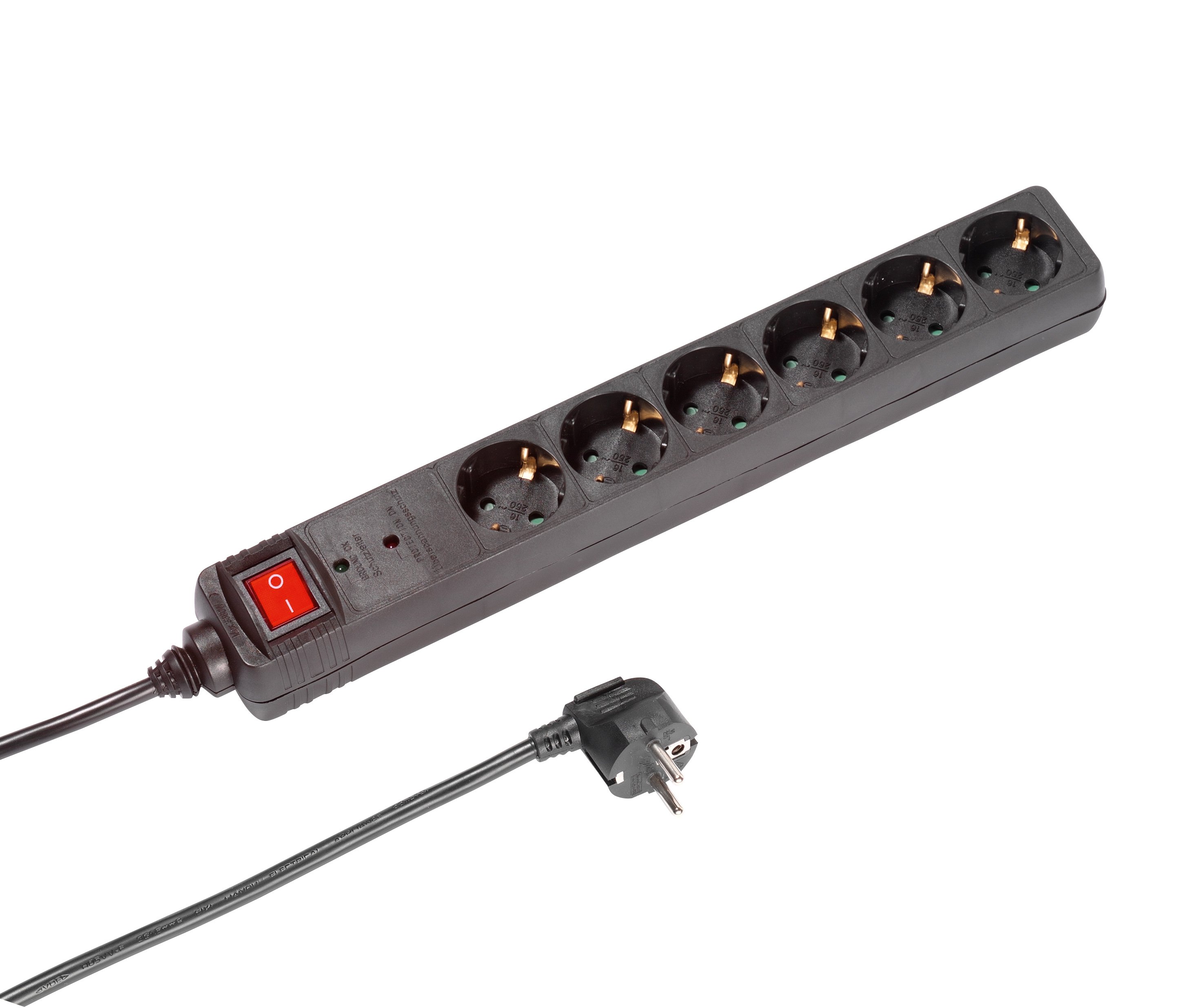 6-fach Steckdosenleiste mit Überspannungsschutz (37654)