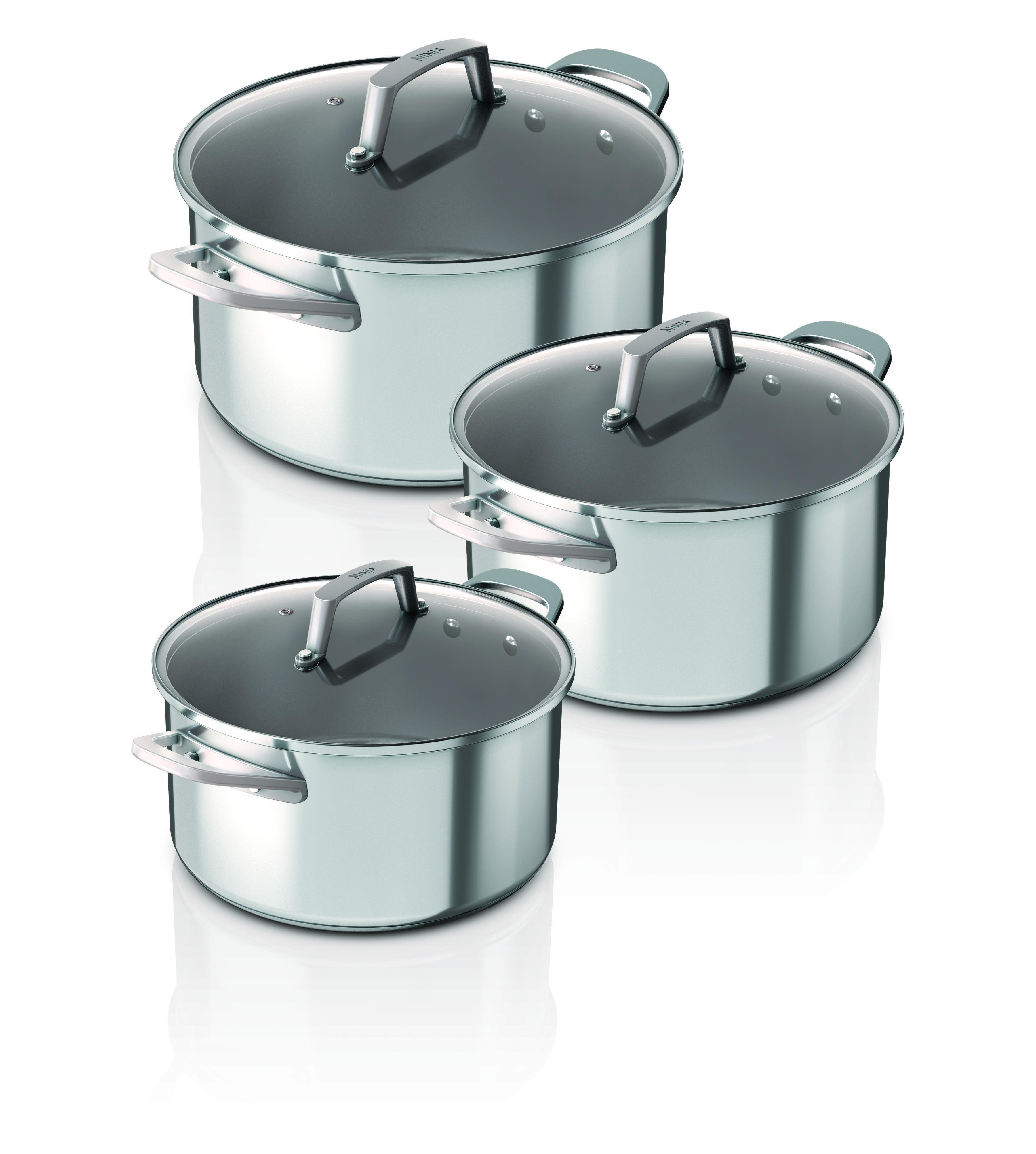 3-teiliges Set aus Edelstahl - C63000DE Kochgeschirrset
