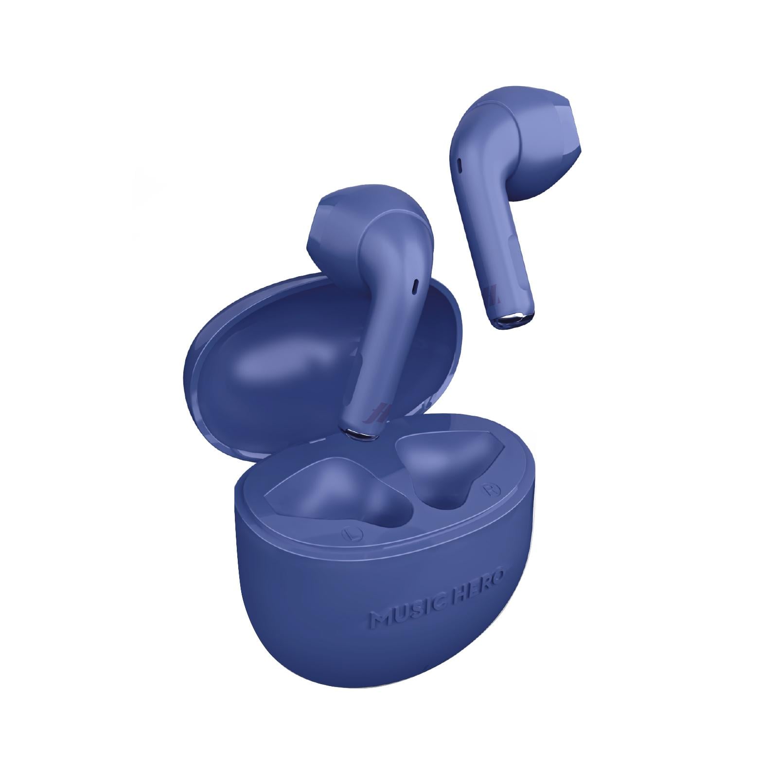 Nusoul True Wireless Ohrhörer mit Ladecase, integriertem Mikrofon und ergonomischem Design Blau In-Ear Kopfhörer