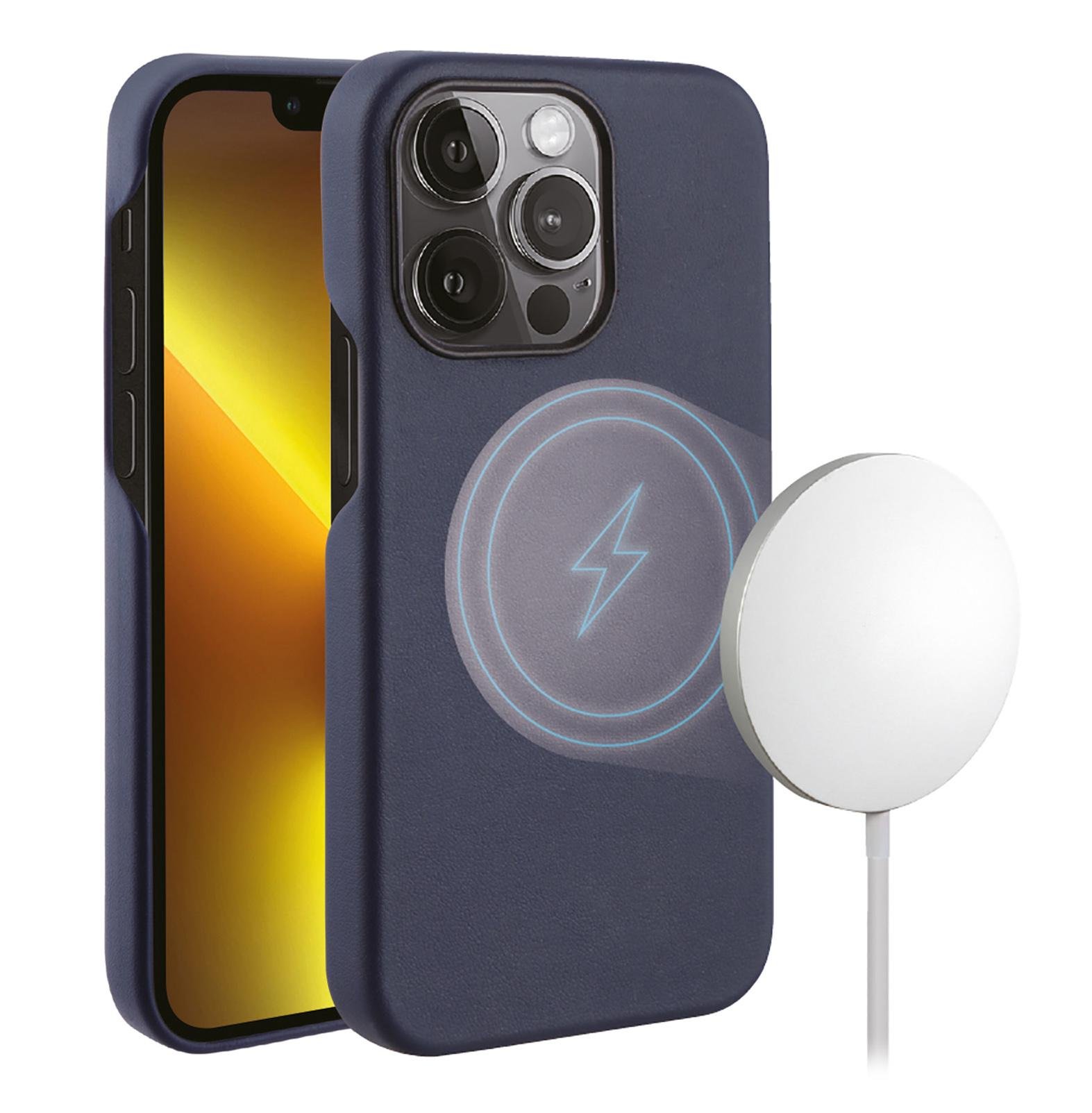 Mag Classic Cover, Magnetic Wireless Charging Support für iPhone 13 Pro Max blau (62904)