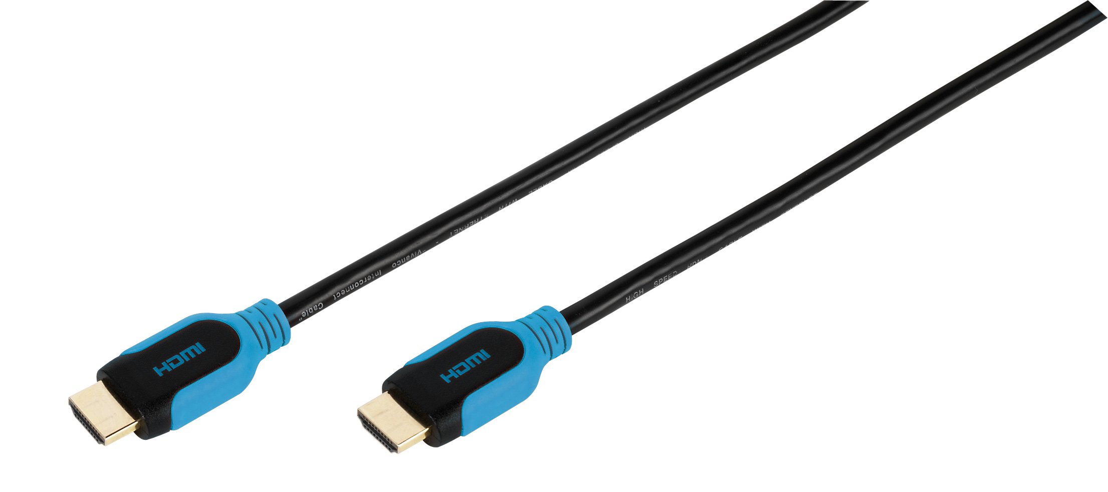 High Speed HDMI® Kabel mit Ethernet, 2,5 m blau (42956)