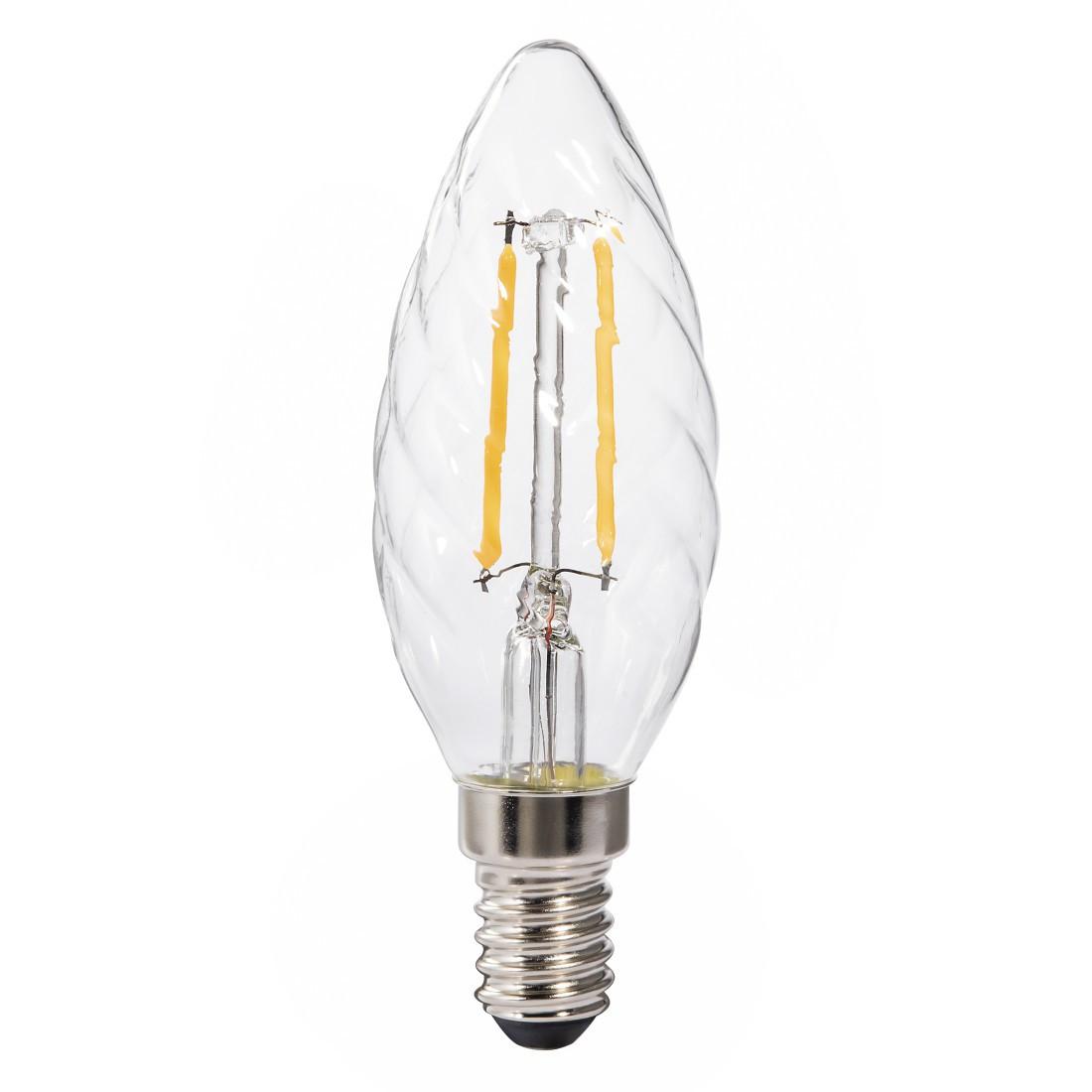 LED-Filament, E14, 250lm ersetzt 25W, Kerze gedreht, Warmweiß (00112843)