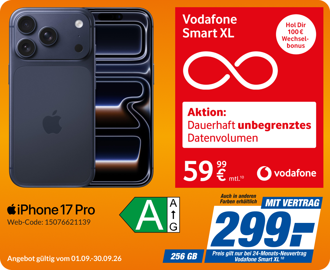 iPhone 17 Pro mit Smart XL für 299€!