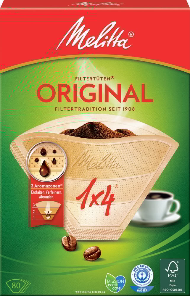 1x4/80 naturbraun Filtertüten