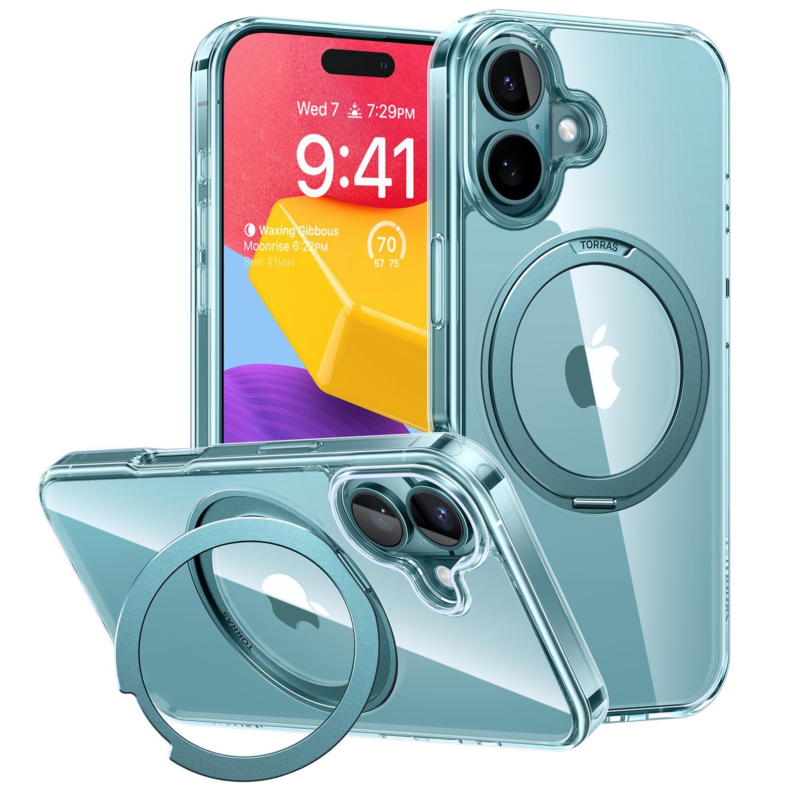 Ostand Pro Series für iPhone 16 Clear-Green Handyhülle