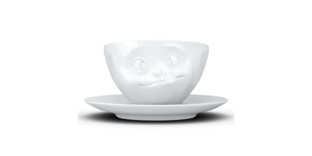 Kaffeetasse 200ml - Lecker weiß Tasse