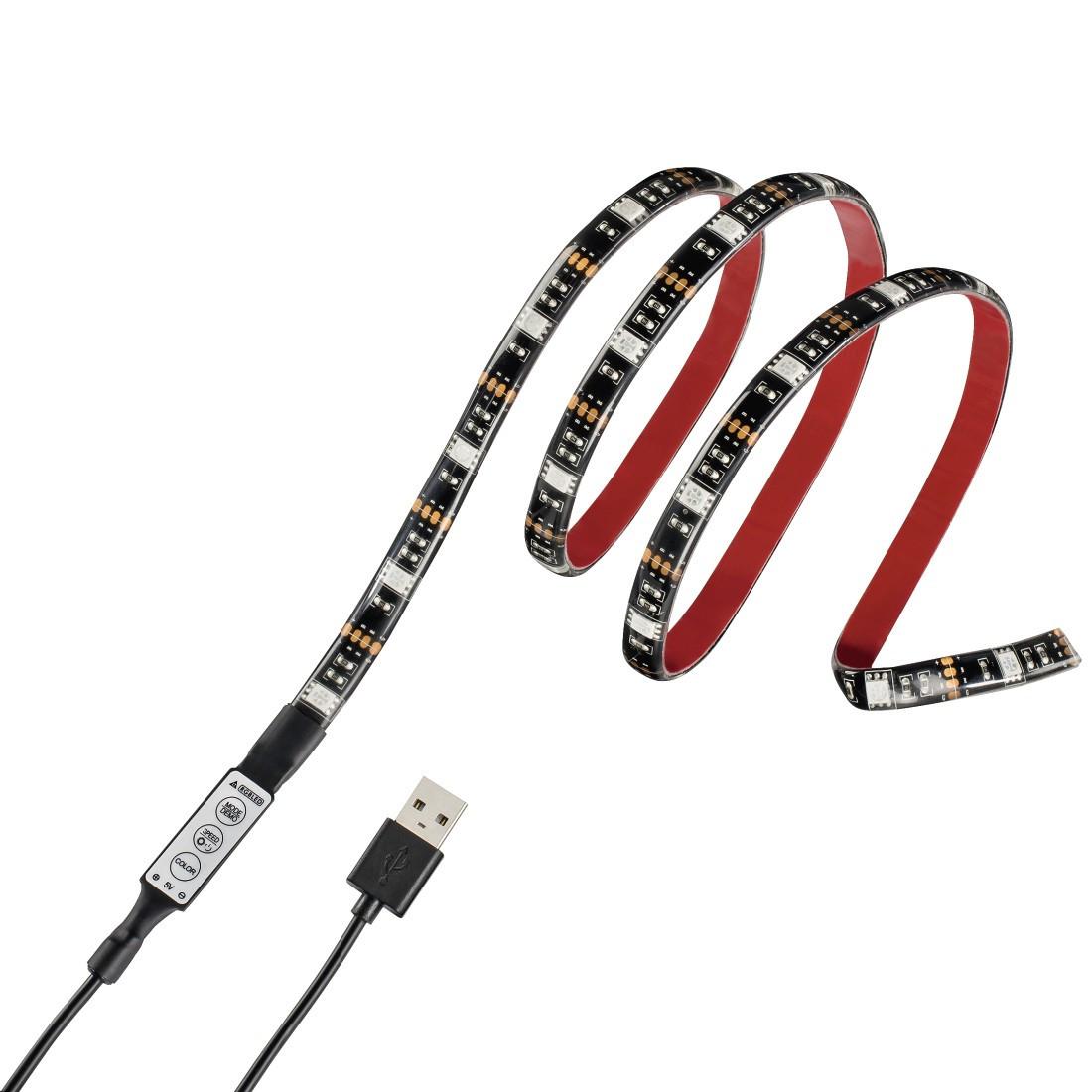 USB-LED-Leuchtband mit integrierter Bedieneinheit, RGB, 1m (00012344)