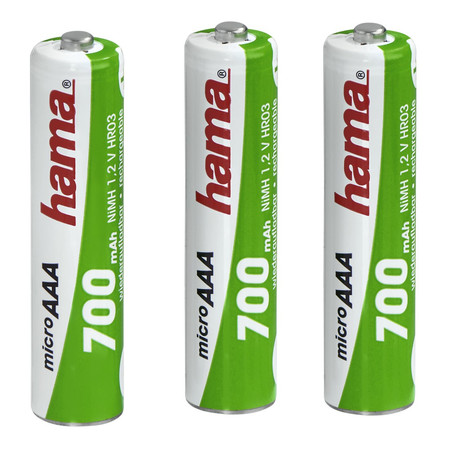 NiMH-Akkus 3x AAA 700 mAh 1,2V
