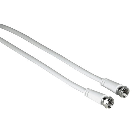 SAT-Anschlusskabel, F-Stecker - F-Stecker, 1,5 m, 85 dB, weiß