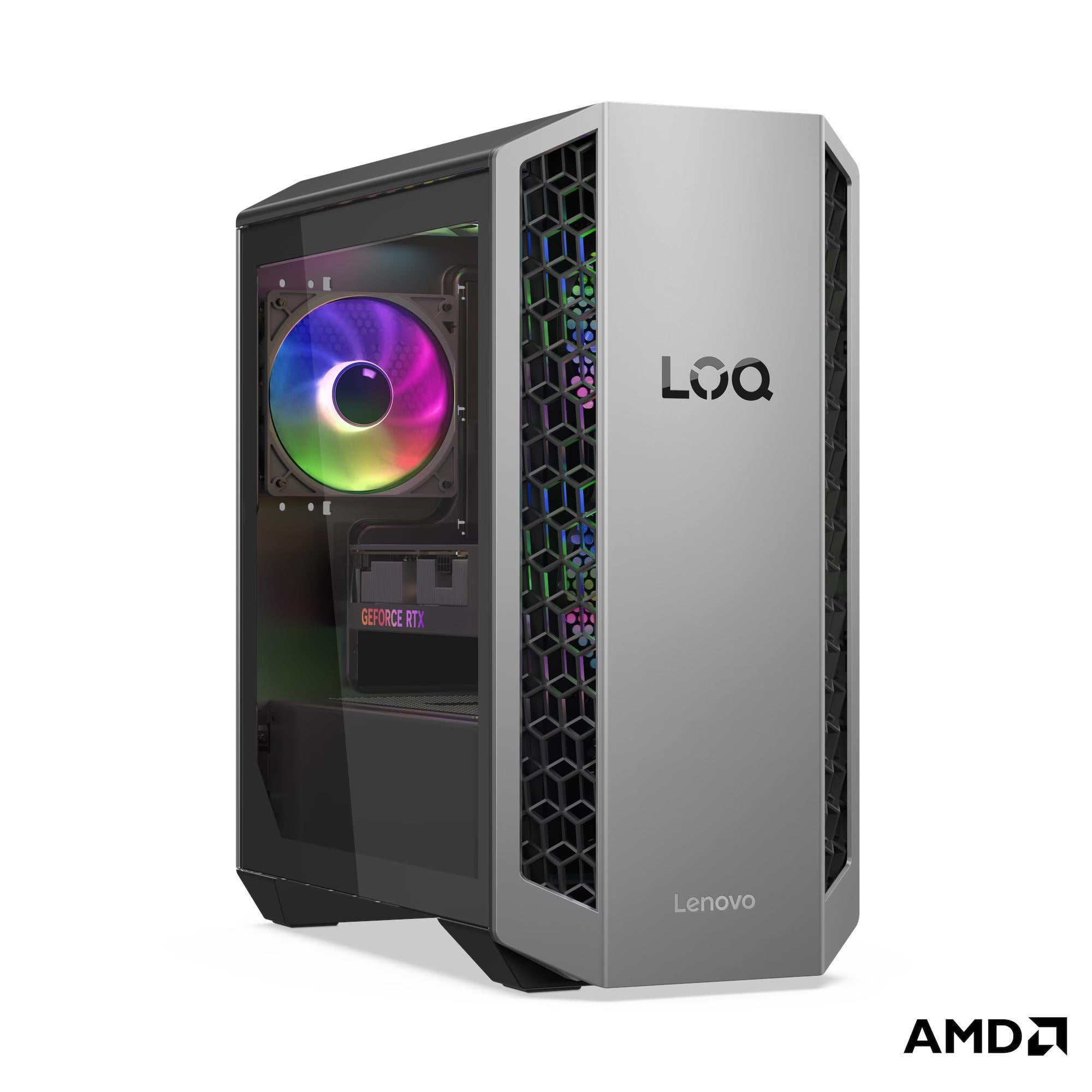 Gaming-PC LOQ Tower 26ADR10, Schwarz/Grau, AMD Ryzen 7 8745HX, 16 GB, 1 TB SSD, NVIDIA GeForce RTX 5070