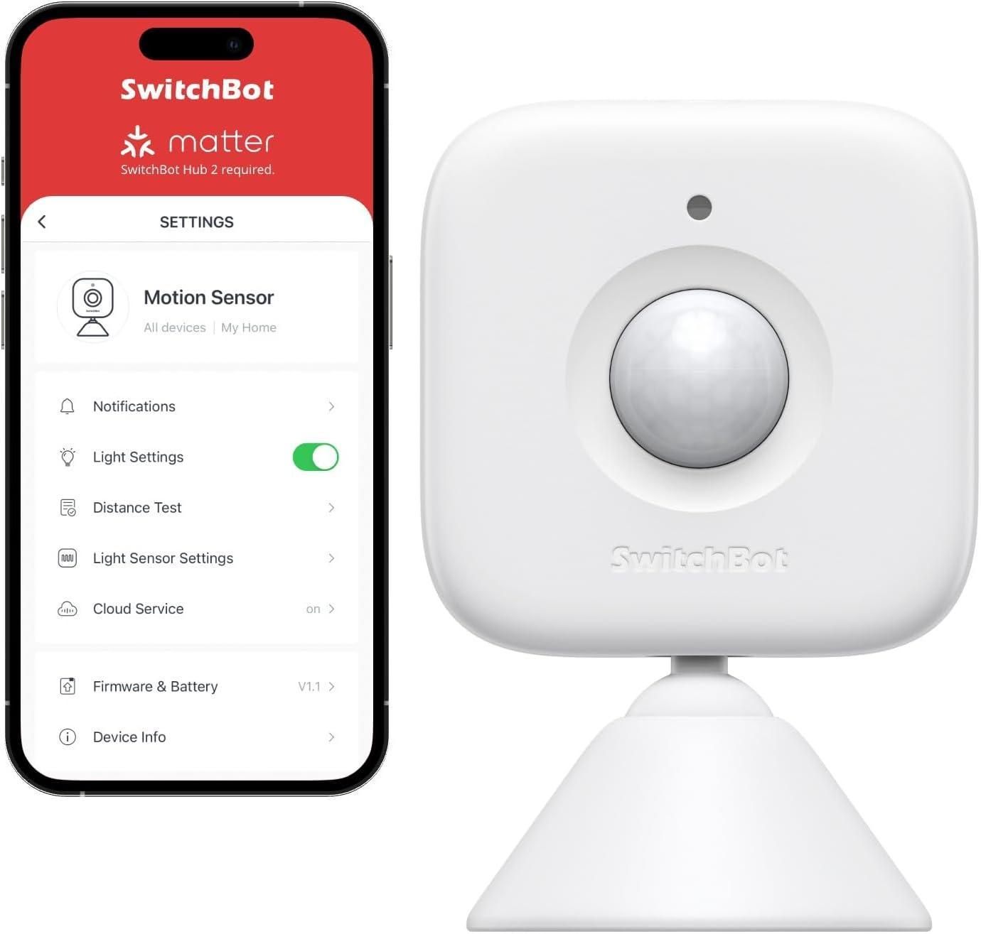 Smart Motion Sensor, Bewegungssensor mit Alarm, Appsteuerung, Weiß