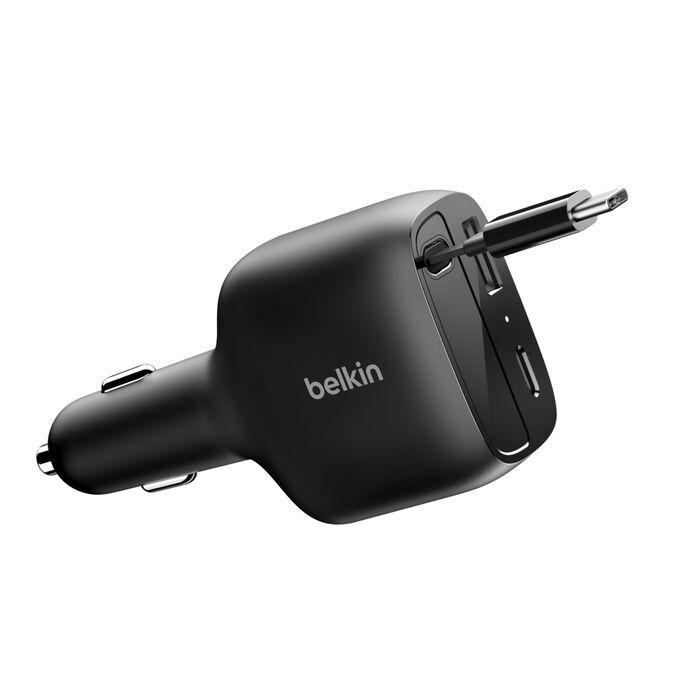 BoostCharge Kfz-Ladegerät mit einziehbarem Kabel (75 W) Autoladegerät