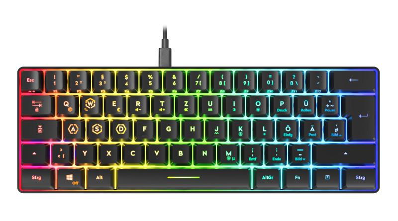 LETOS RGB 60% Gaming Keyboard, schwarz - DE layout