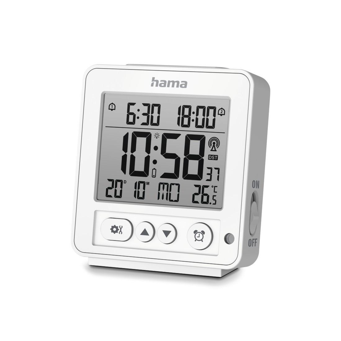 Digitaler Funkwecker "Rhodos", LCD, Weiß (00185894)