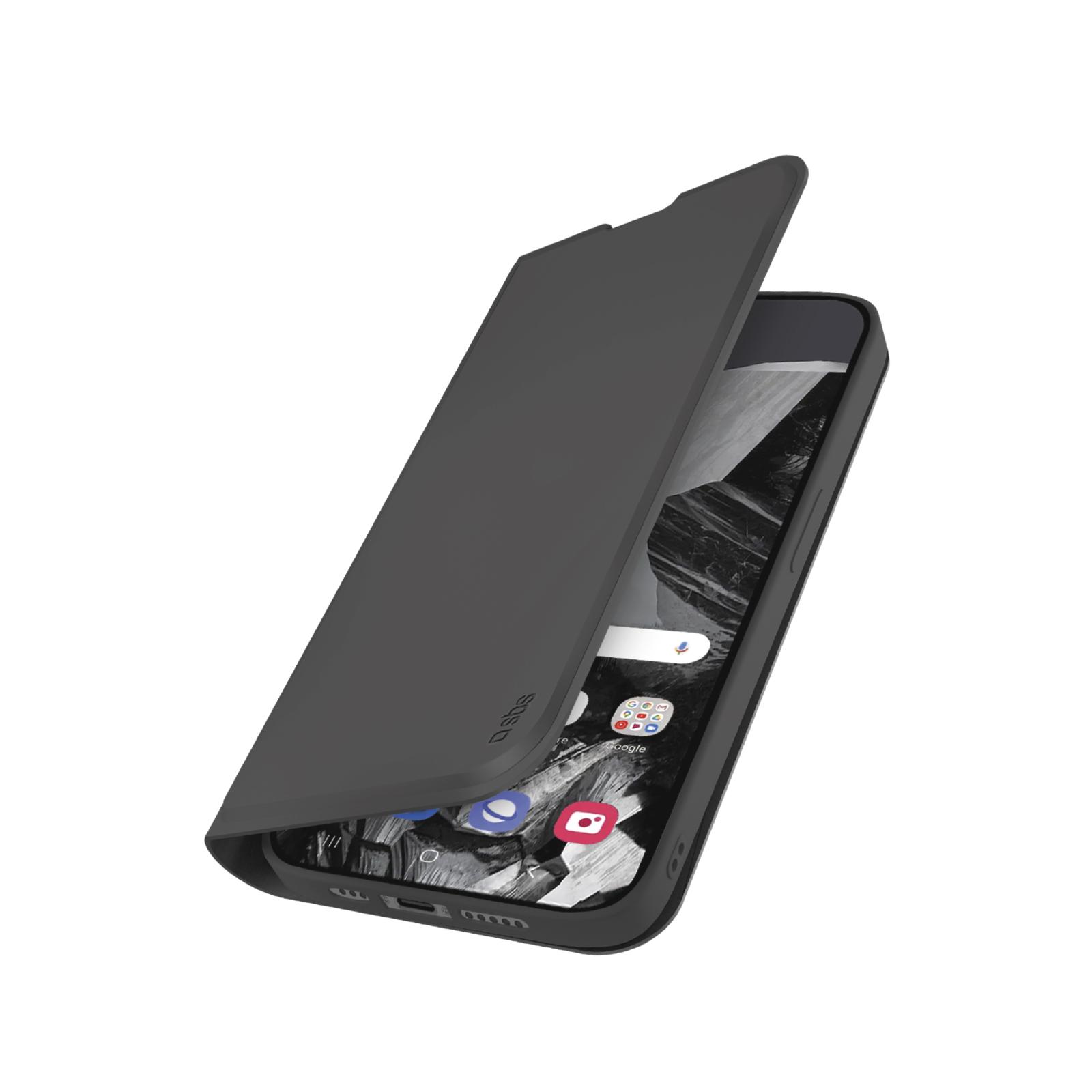 Klapphülle mit Ständer und Soft-Touch-Oberfläche für das Google Pixel 9/9 Pro, Schwarz