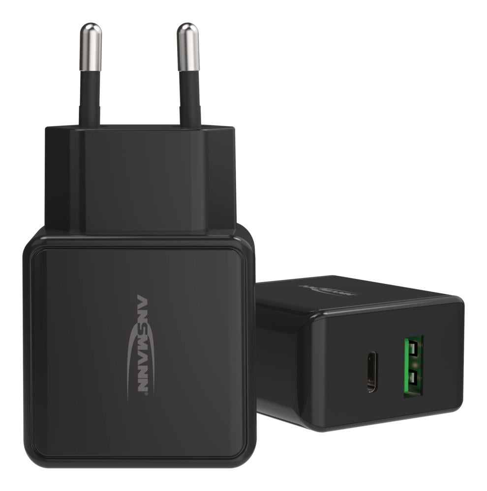 Home Charger HC218PD schwarz / 3 A / 20 W / 2 Port