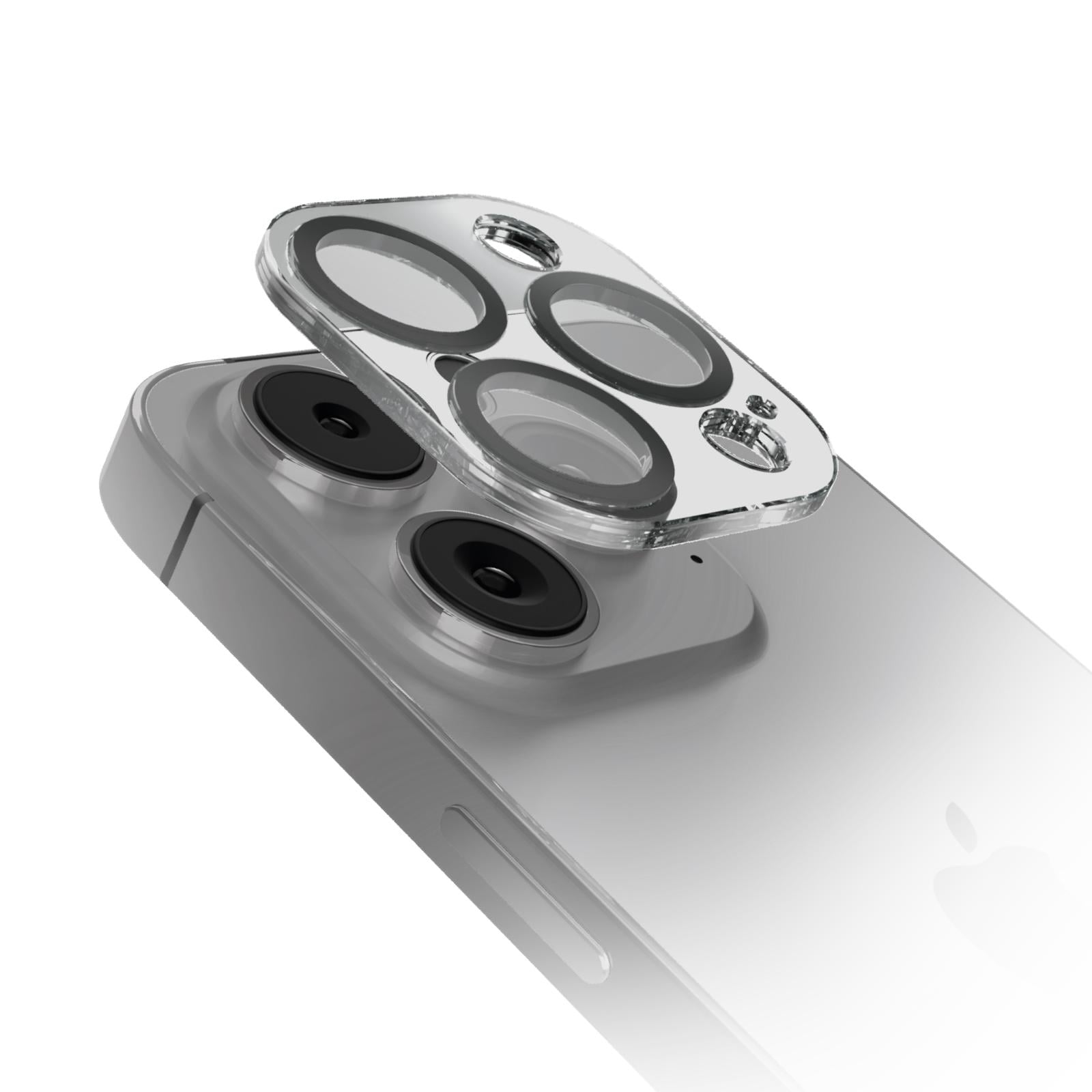 Kameraglas für iPhone 16 Pro/iPhone 16 Pro Max, mit D3O-Material, Schwarz