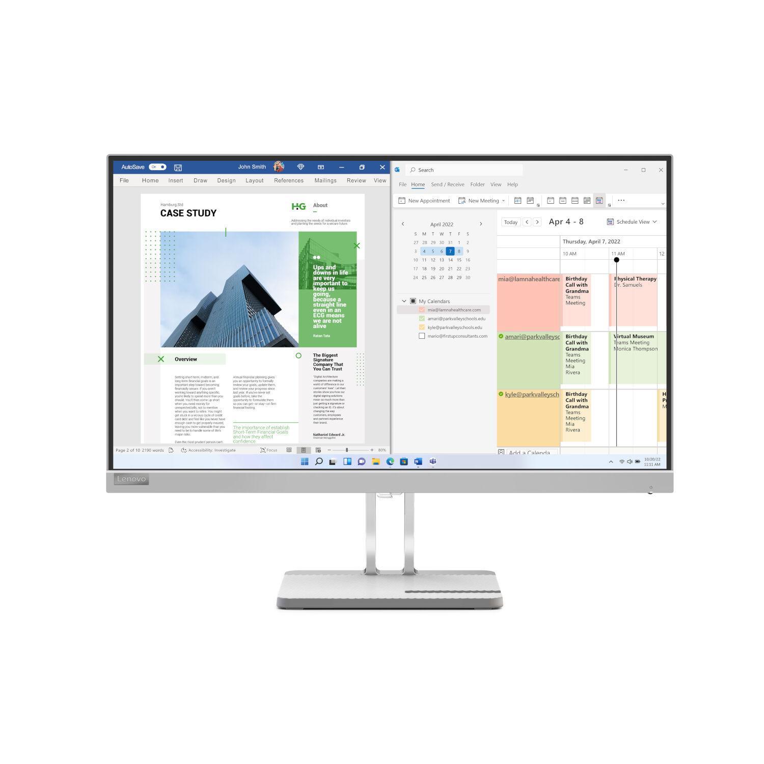 Monitor L25e-40, Grau, 24,5 Zoll, Full-HD, 75 Hz, 4 ms