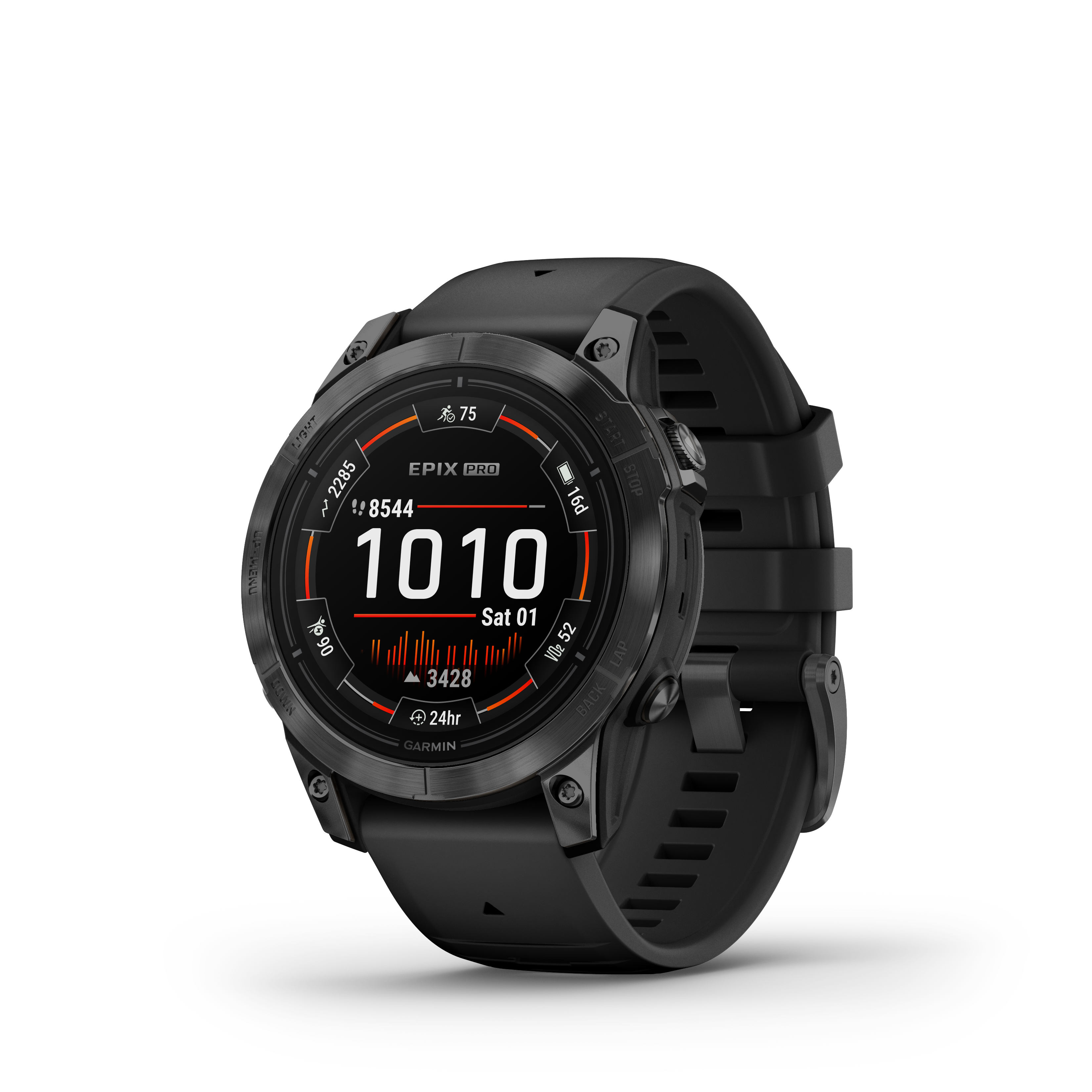 epix Pro (Gen 2) - Standard Edition | 47mm, Schwarz/Schiefergrau mit QuickFit-Silikon-Armband 22 mm Smartwatch
