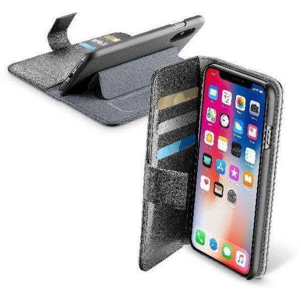 BOOK AGENDA, Buchklapptasche mit Standfunktion und Kartenfach für iPhone X (38622) Handyhülle