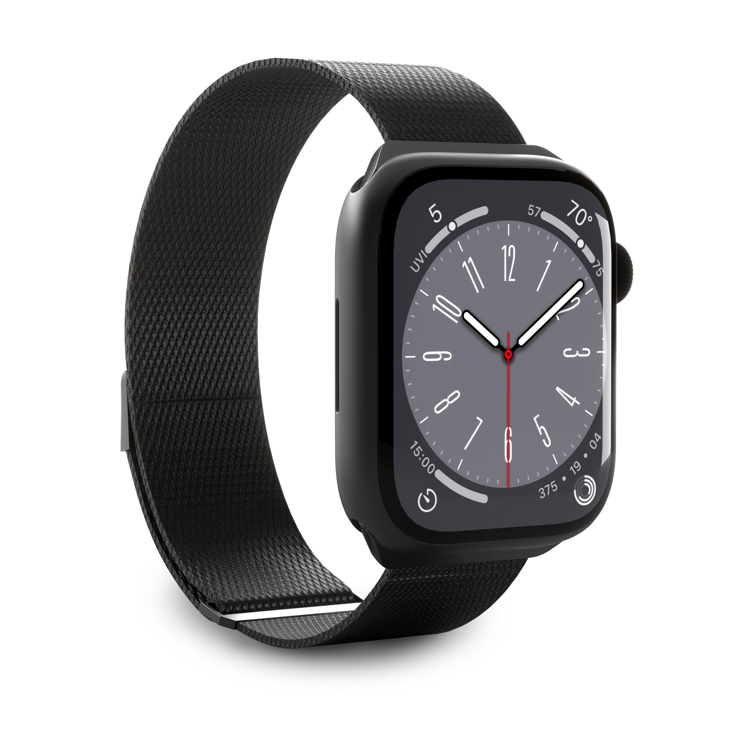 Milanese Mesh Strap für Apple Watch 42-44-45-49mm Schwarz