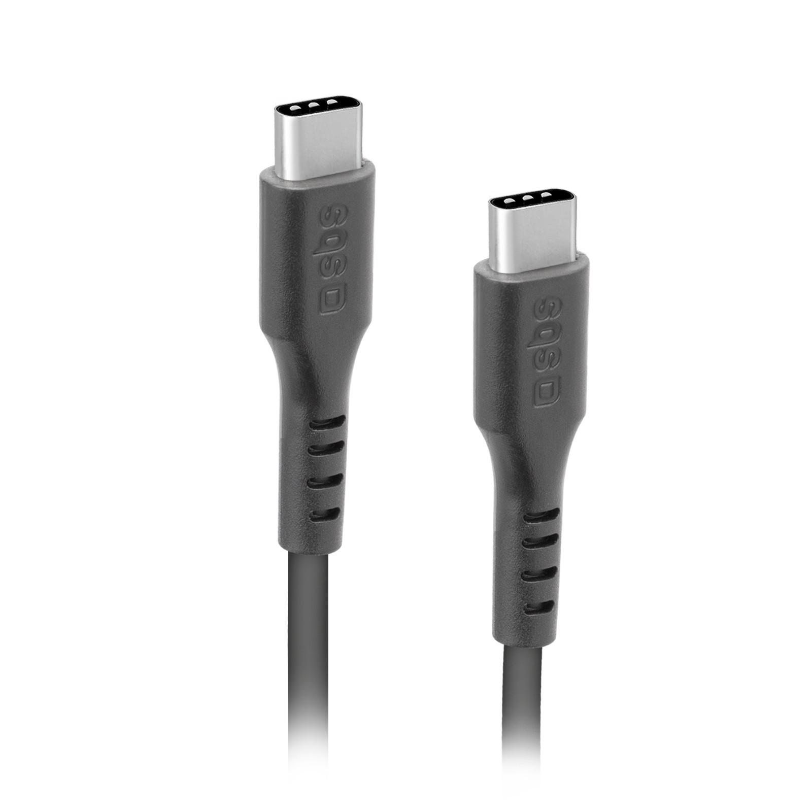 Datenkabel, USB-C auf USB-C, 1,5 m, Schwarz