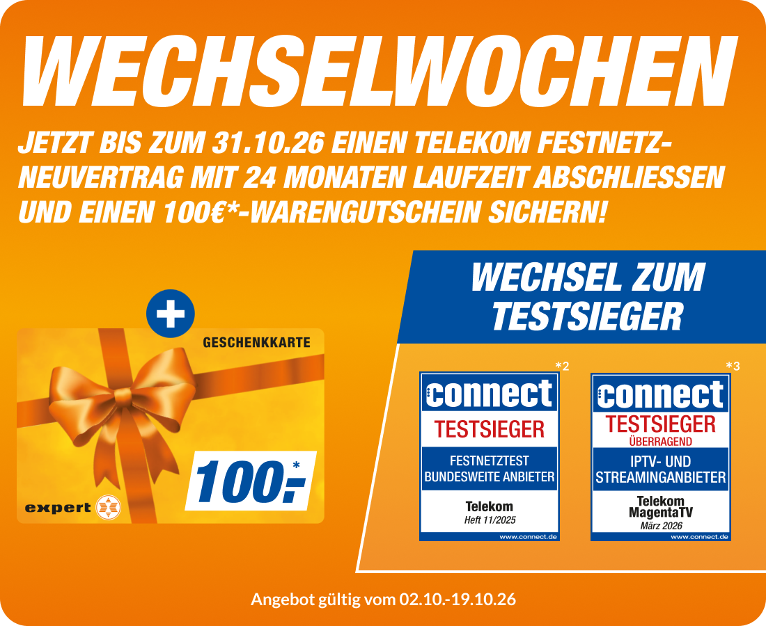 Magenta Zuhause L mit Magenta TV Smart und 100€ expert Gutschein