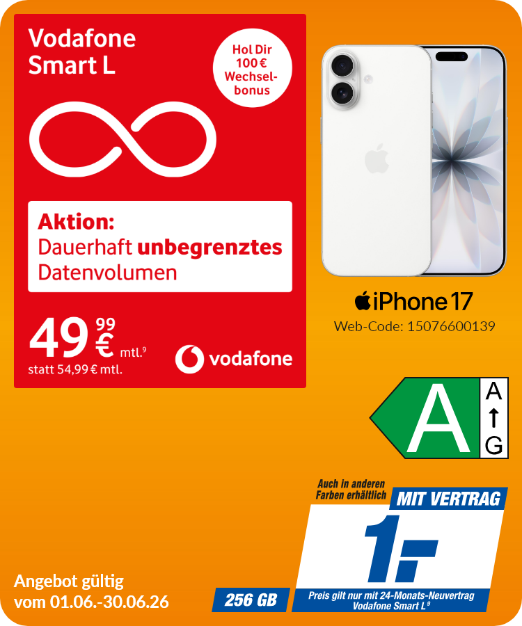iPhone 17 mit Smart L für 1€!