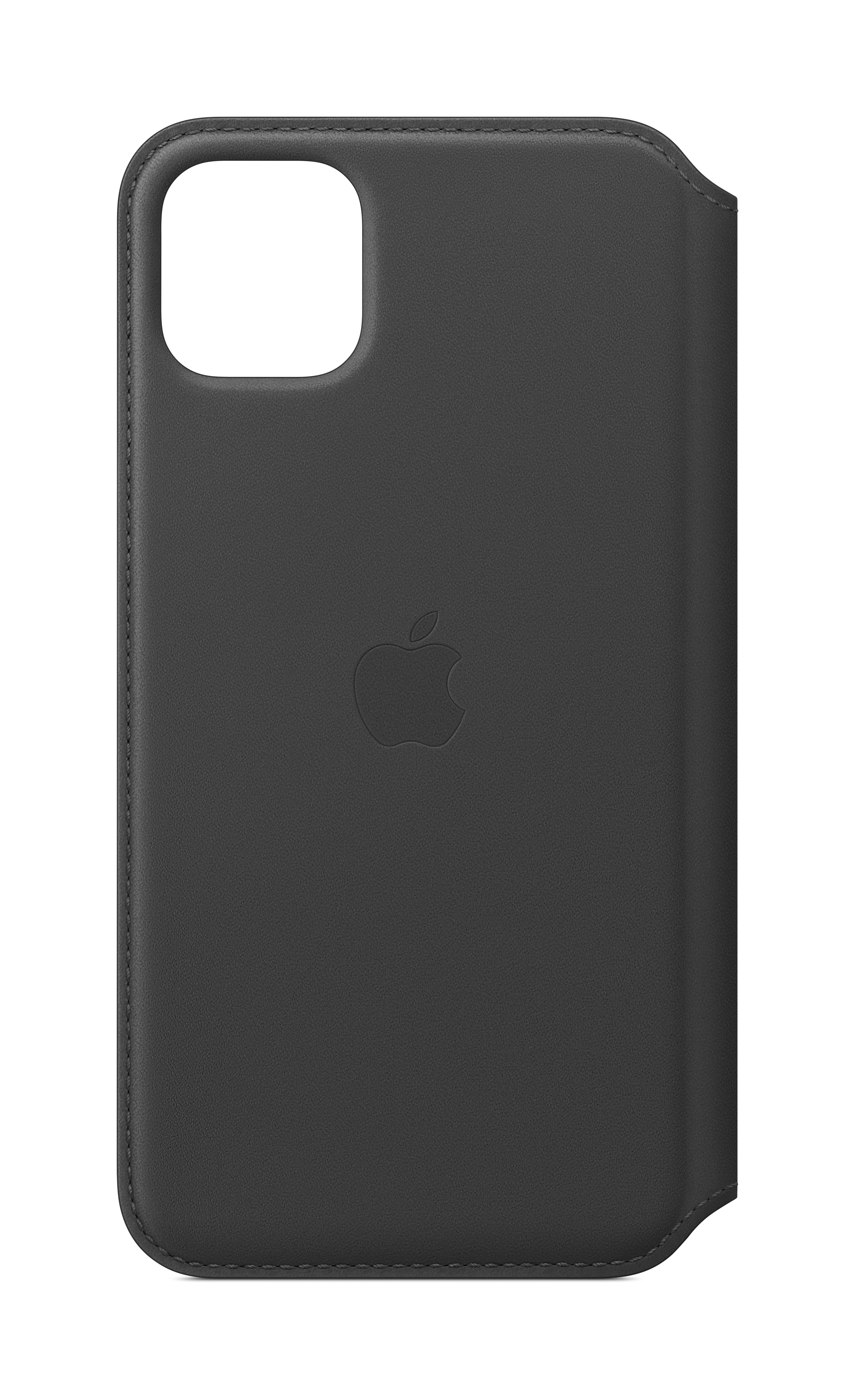 iPhone 11 Pro Max Leder Folio - Schwarz Handyhülle
