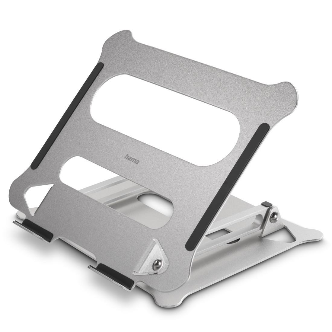 Laptop-Stand "Alu", höhenverstellbar, neigbar, bis 40 cm (15,6"), Silber (00126815)