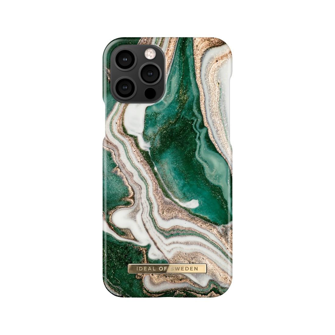 Cover "Fashion Case" für Apple iPhone 12/12 Pro, Golden Jade Marble (00216637) Handyhülle