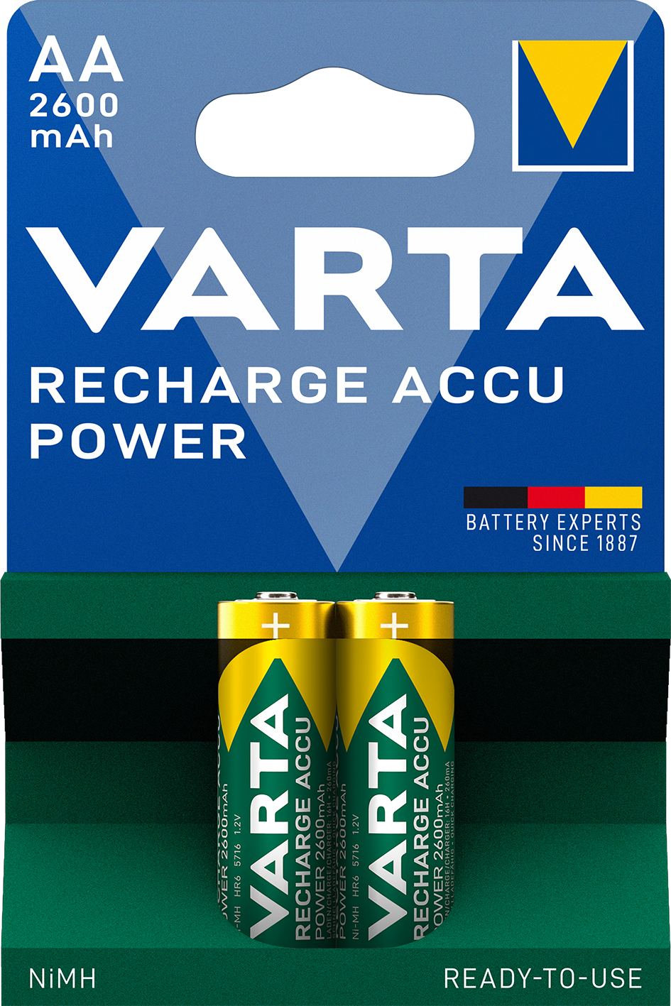 RECHARGE ACCU Power AA 2600mAh, 2er Blister Akku