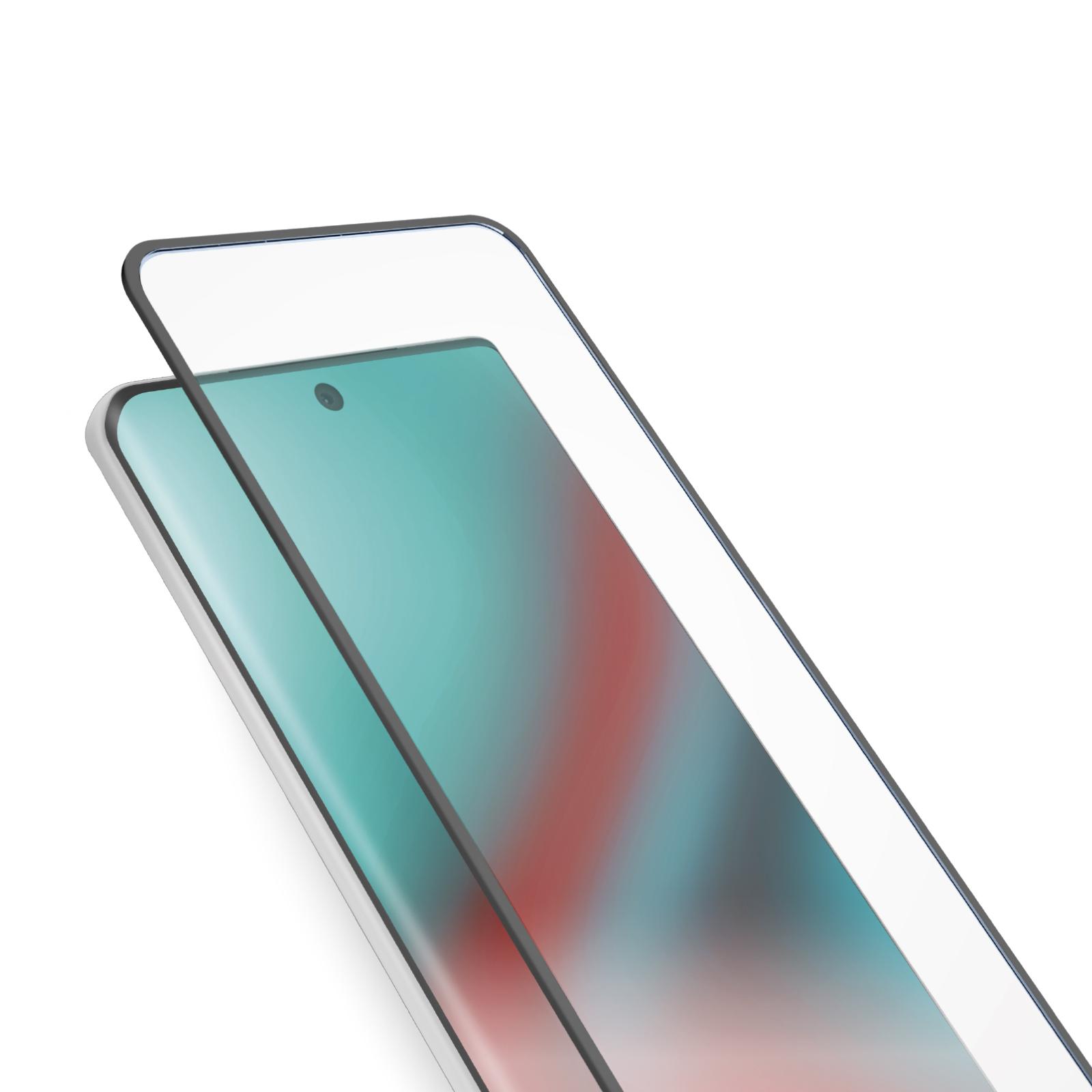Glas Displayschutz Full Cover für Motorola Moto G85, Schwarz Schutzglas