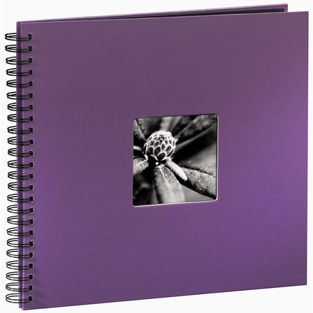 Spiral-Album "Fine Art", 36 x 32 cm, 50 schwarze Seiten, lila