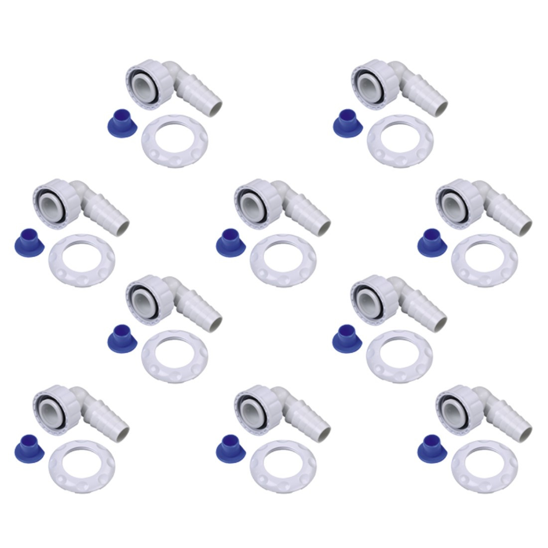 Geräteanschl. für Wandeinbau-Siphons o. Reinigungsöffnung, 10 St./Polyb. (00110978)
