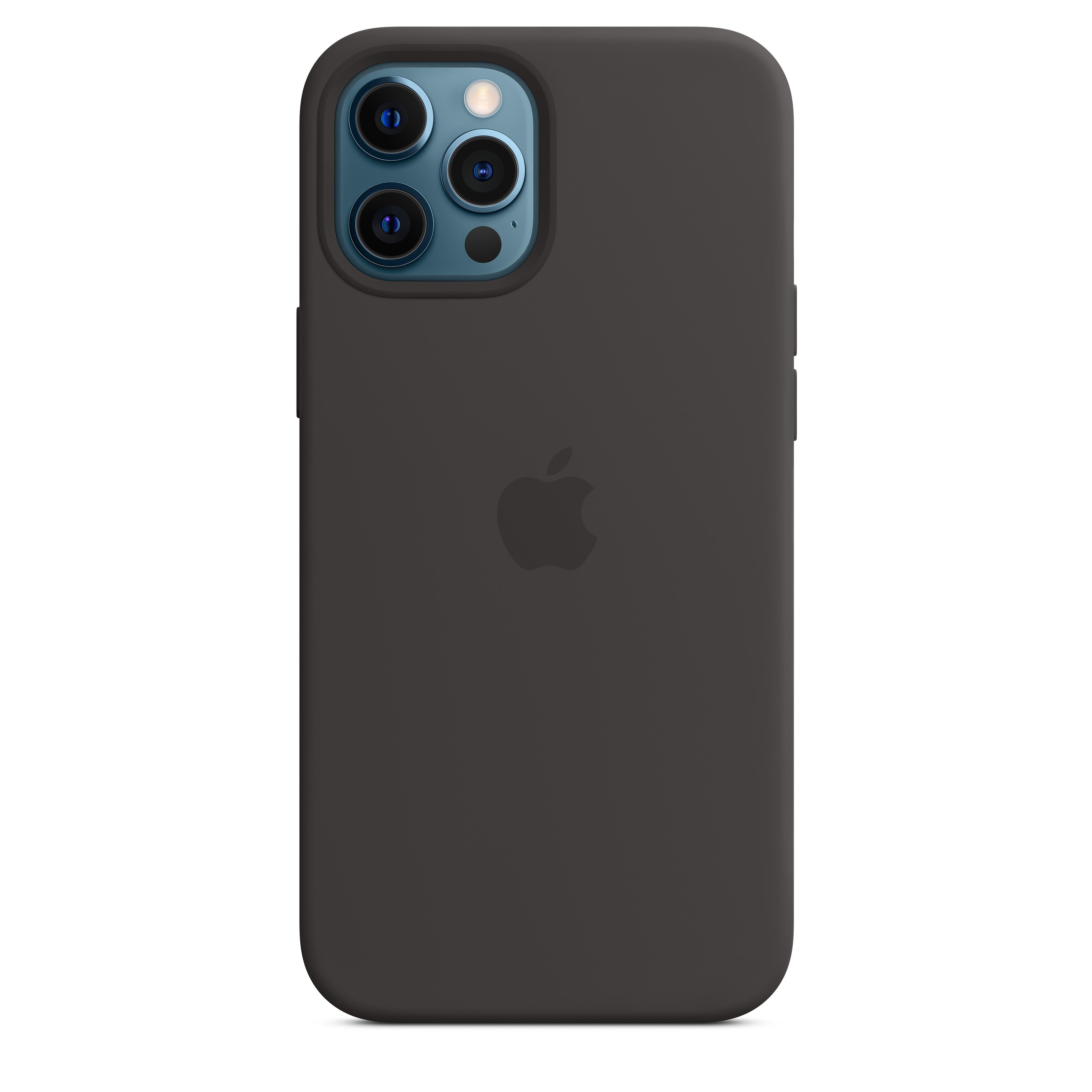 iPhone 12 Pro Max Silikon Case mit MagSafe - Schwarz Handyhülle