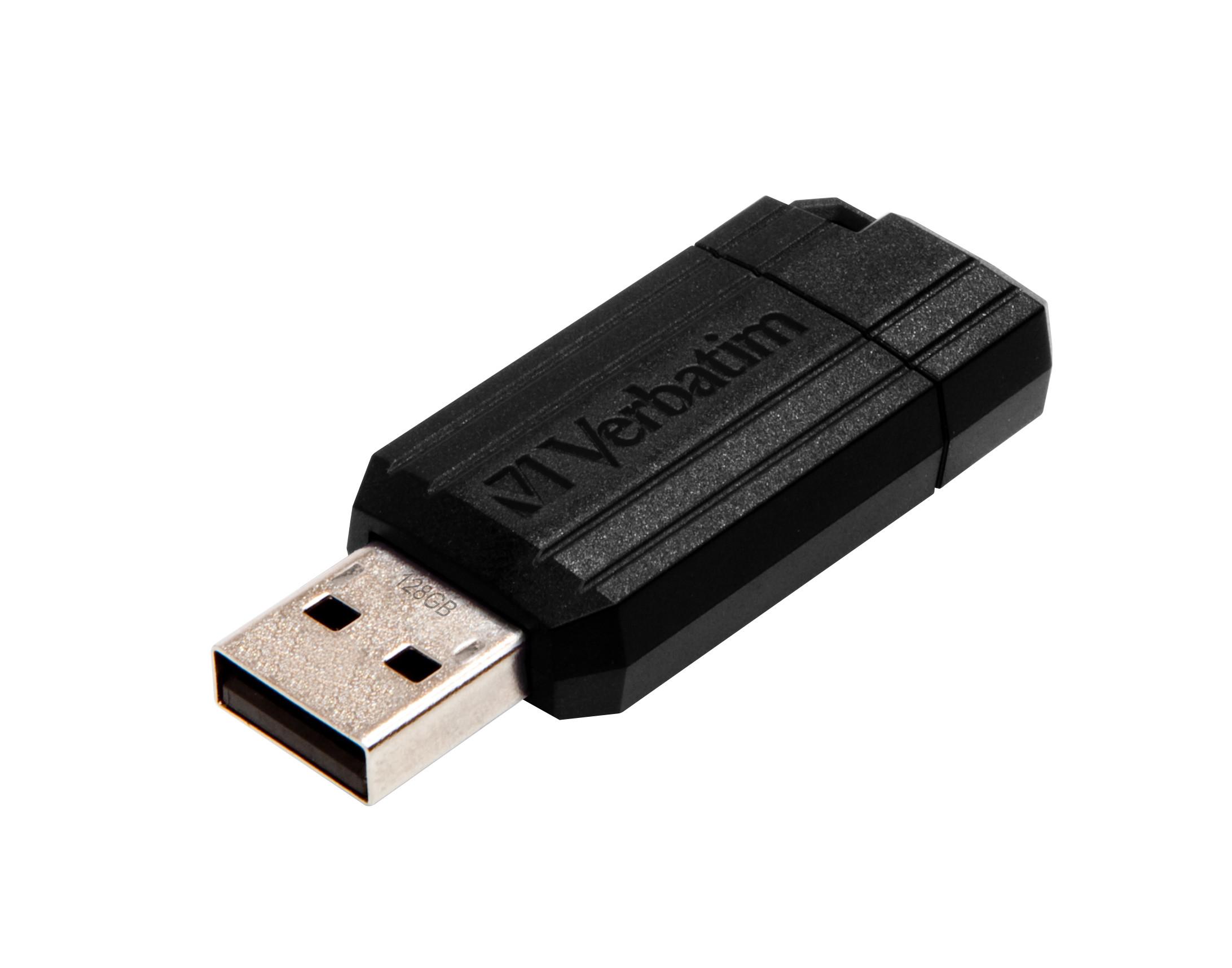 PinStripe USB 2.0 128 GB schwarz USB-Stick