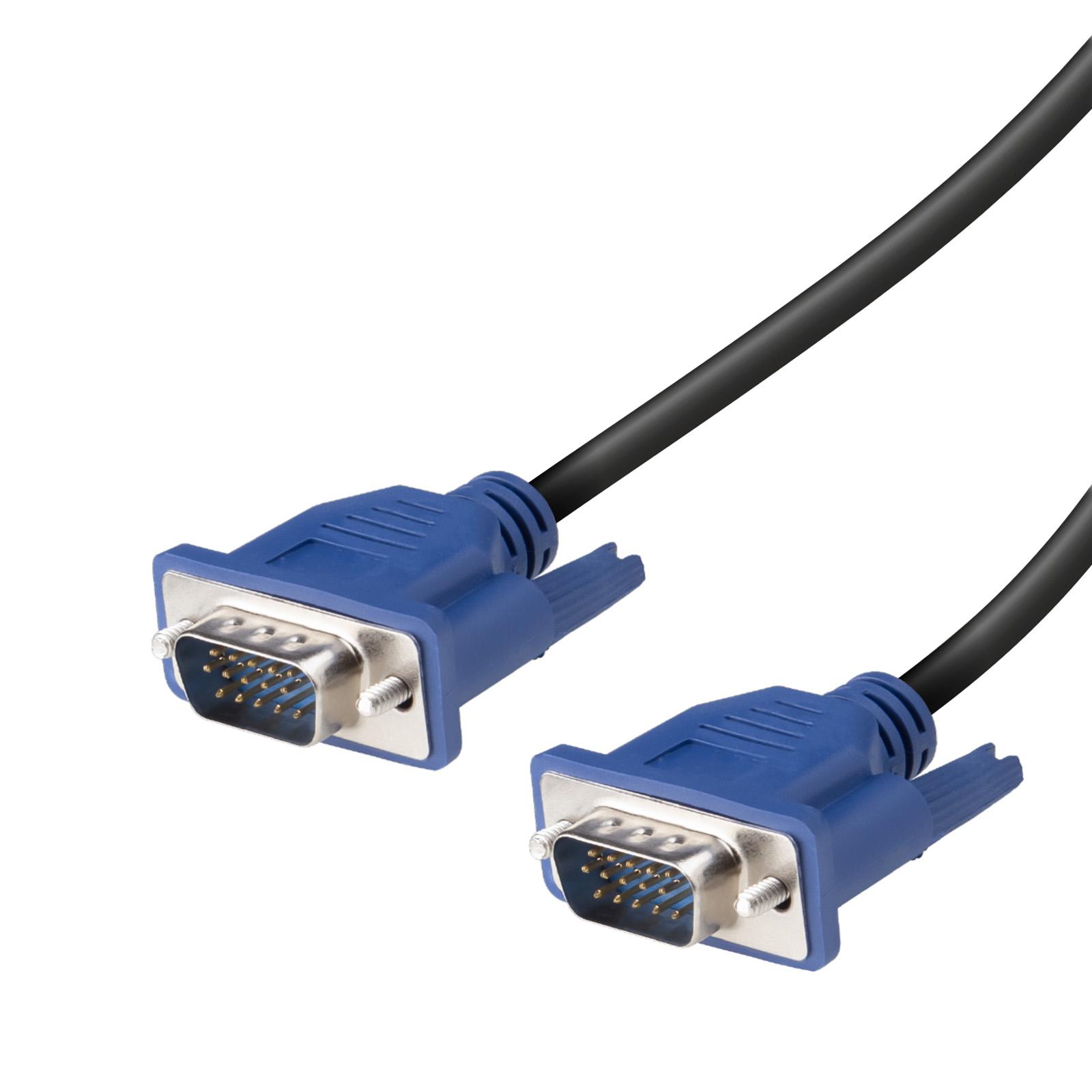 VGA Kabel 3 m hochauflösendes VGA-Kabel (Stecker auf Stecker) für Monitore und Projektoren