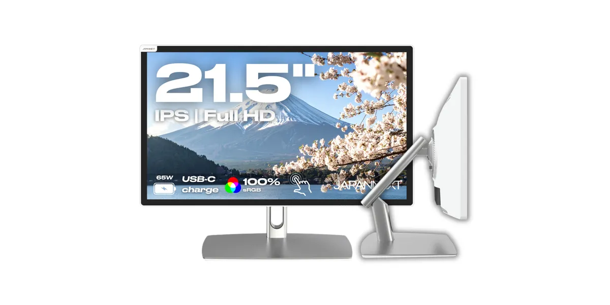 JN-IPS2152FHDR-C65W-FLD-T, Grau, 21,5 Zoll, Touch, Full HD, IPS, 75 Hz, 8 ms