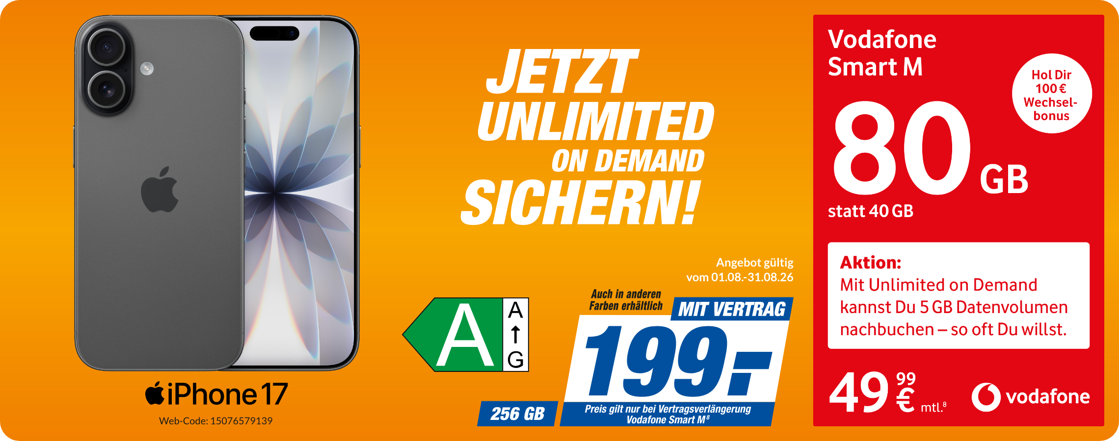 iPhone 17 mit Smart M für 199€!